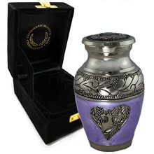 Lilac Loving Angel Husk urner til menneskelig aske med fl?jlsgaveboks til kremeringsholdere til aske