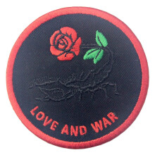 Patch-uri Dragoste ?i Razboi Scorpion ?i Trandafir Applique Brodat Calcat Emblema Cusut