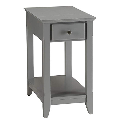 Acme Benzara Side Table, Gray