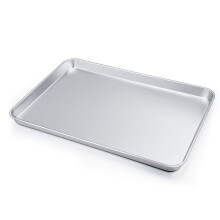 Grande plaque a patisserie P&P Chef en acier inoxydable Pilde a biscuits Rectangle 16''''X12'''X1 '' Finition miroir saine et non toxique et lave