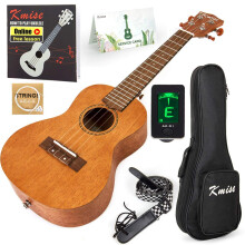 KMISE CONCERT UKULELE KIT VINTAGE UKE FÖR BEGINNER MED STARTER PACK (GIG BAG Tuner Strap String Instruction Booklet) 23 tum Mahogany Wood Uke (KM