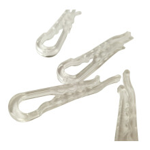 NiftyPlaza 100 U-vormige, doorzichtige, duurzame plastic krokodillenklemmen voor overhemden, strikken, sokken en broeken. Houdt kleding op zijn plaats
