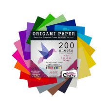 Origami Paper 200 ark - farvet papir til kunst og h?ndv?rk - 2 -tommer origami firkantede ark - 20 livlige farver til papirh?ndv?rk - 100 design