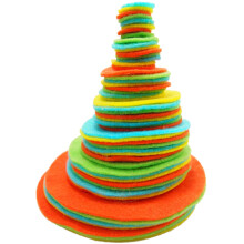 Playfully Ever After Lysegr?n Turkis Orange & Gul Craft Filt Circles (Blandet st?rrelse Pakke - 56 stk)