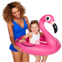BigMouth Inc Pink Flamingo L'il Water Float - Pool Floatie for Infants Babies & Kids Ages 1-3 for Beginner Swimmers Easy to Inflate and Durable