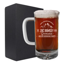 Personalisierter, getzter 16-Unzen-Bierkrug aus Glas  individuell gravierte Weihnachtsgeschenke fr Mnner, Papa, trinkende Geburtstagsglser, Gesc