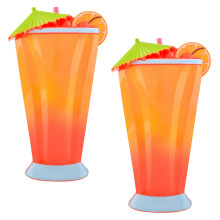 O2COOL Bocaclips - Strandlakenclips voor strandstoelen, terras- en zwembadaccessoires - (Cocktail) 2 stuks