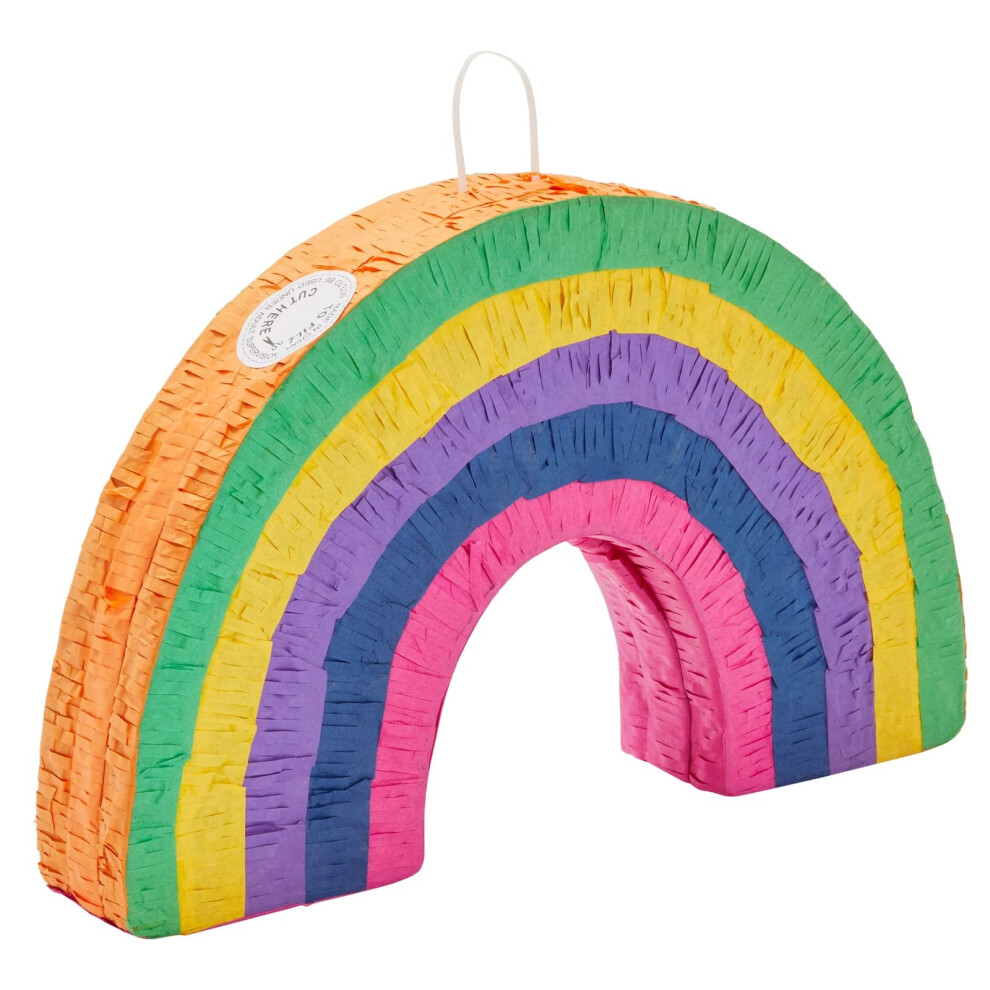 Pi   ata arc-en-ciel pour d   corations de f   te d'anniversaire pour enfants (petite 42,5 x 7,6 x 27,2 cm)