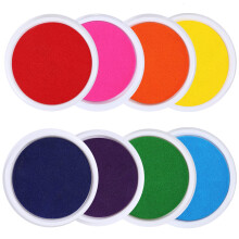 MoloTAR Craft Large Ink Pad Raztka Partner DIY Color 8 barev Rainbow Finger Inkoustov poltrek pro deti (balen 8 ks)