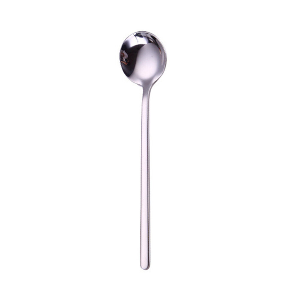10pcs Stainless Steel Coffee Stirring Spoon Long Handle Teaspoon Ice Cream Honey  Spoon Cocktail Stirring Spoons Cutlery Kitchen