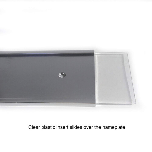 10 x 2 Wand- oder Tr-Namensschildhalter mit transparentem Kunststoffeinsatz  10 Stck (Silber) 1