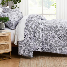 Southshore Fine Living Inc. Twin Extra Long Tcken Set Down Alternativt Boho Sngset Paisley Print verkast Boho Tcken Twin/XL Storlek med match