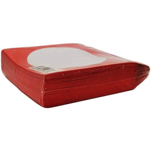 BestDuplicator Κόκκινες Θήκες CD/DVD με Παράθυρο (100 Θήκες) 2