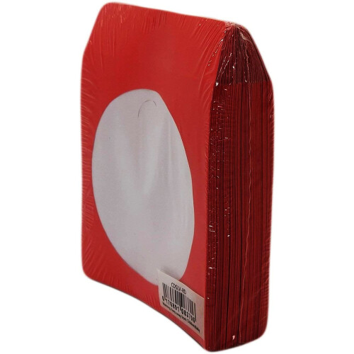 BestDuplicator Κόκκινες Θήκες CD/DVD με Παράθυρο (100 Θήκες)