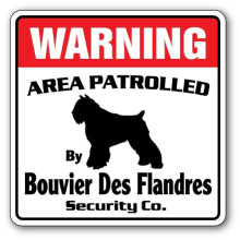 Πινακίδα Ασφαλείας Bouvier Des Flandres για Σκύλους και Κατοικίδια