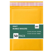 Bublinkov ob lky Sales4Less #4 Kraft, 9,5x14,5 palca, samolepiace, vodeodoln , s polstrovan m, balenie 50 kusov