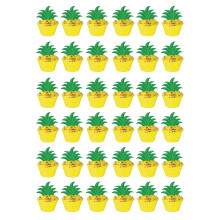Beistle 36 Piese Pineapple Cupcake Wrappers 8 """" Galben/Verde