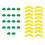 Beistle 36 Piese Pineapple Cupcake Wrappers 8 """" Galben/Verde 2