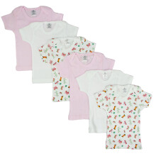 Bambini Girls trick    s kr   tkym ruk   vom v pastelov   ch farb   ch, 6 ks