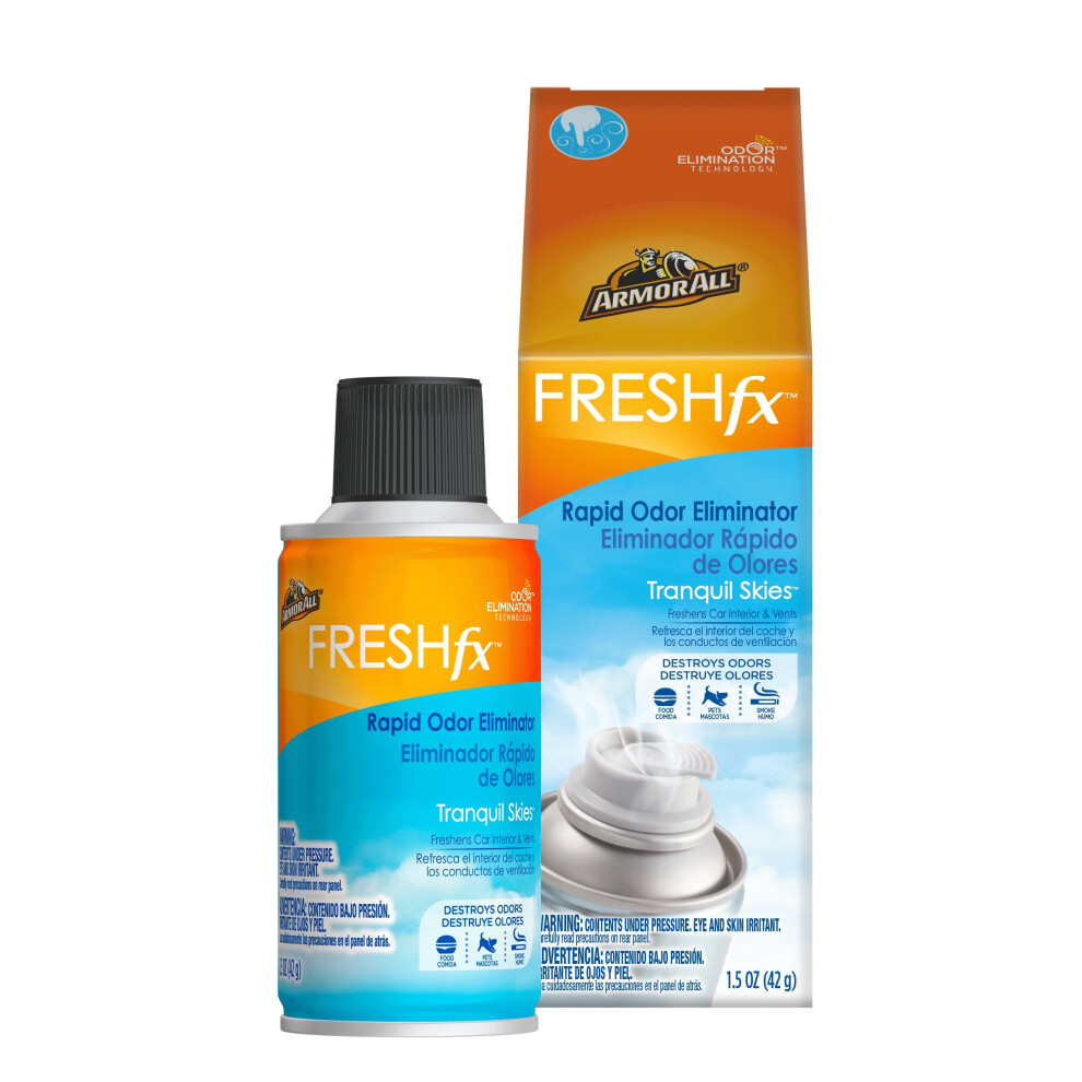 Armor All Fresh Fx Car Odor Eliminator Spray By Armor All Car Air Freshener Spray Tranquil Skies Scent 1.5 Oz 070612185051