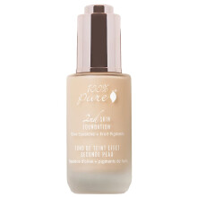 100% PURE 2nd Skin Foundation Shade 4 Full Coverage Lightweight Blendable Formula Satin Finish Absorbs Oil Anti-Aging Natural Vegan Makeup (
