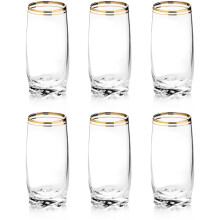 Zanzer 6-Piece Gold Glass Cup Set (Highball Glass (Set Of 6))