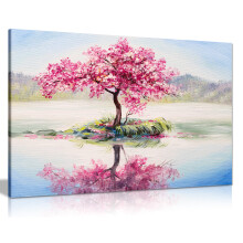 N stenn tlac na pl tne, obraz Japonsk orient lna cere na na jazere (30x20)