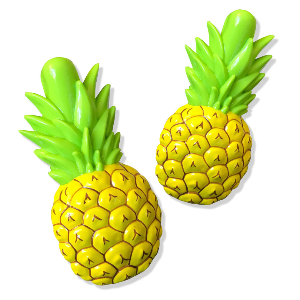 O2COOL Bocaclips - Pinces pour serviettes de plage, chaises de plage, accessoires de terrasse et de piscine - (Ananas), lot de 2