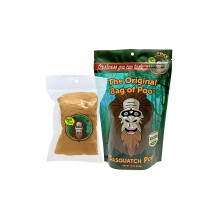 Punga originala de Poo Sasquatch Poop (bumbac de zahar maro) pentru cadouri noutate Poop Gag