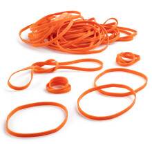 PlasticMill Gummibnder Gre Nr. 33 Orangefarbene Gummibnder 1 Pfund/500 Stck.