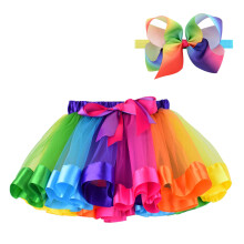 BGFKS LayeredTulle Regenbogen-Tutu-Rock fr Neugeborene, Mdchen, Fotografie-Outfit-Sets zum 1. Geburtstag.