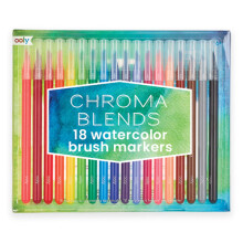 Ooly Chroma Blends Watercolour Brush Markers - 18 kappaleen sarja