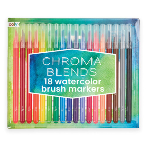Ooly Chroma Blends Vodovky Štětce - Sada 18