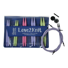 Set de ace de tricotat interschimbabile Love2Knit US10-15 (pastel)