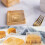 Pack de 50 Caixas Mini de Plástico Transparentes com Fundo Dourado para Bolos 5