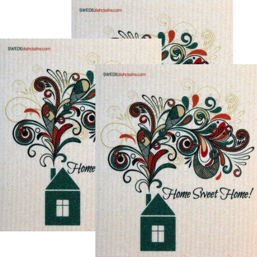 Home Sweet Home Σετ 3 Σουηδικών Σακουλών | Φιλικό προς το Περιβάλλον Απορροφητικό Πανί