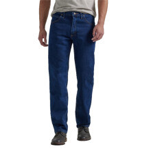 Jean Wrangler Authentics Classic 5 poches pour homme, coupe classique, indigo fonc   , Flex, 38 l x 28 L