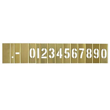 Deezio 1 tommer messingstencil -s?t og punkteringsnummer stencil - 15 stykke s?t