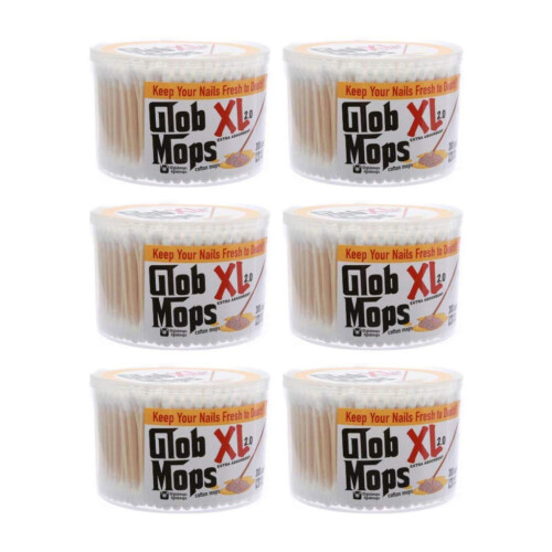 Glob MOPS XL 2.0 Bomuldspinde 6-Pack Bundle | Ekstra absorberende | Miljøvenlig | 1800 samlede mopper