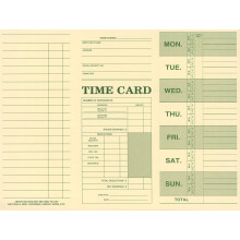 NextDayLabels - Wekelijkse tijdkaart voor aanwezigheid van medewerkers (pak van 100)
