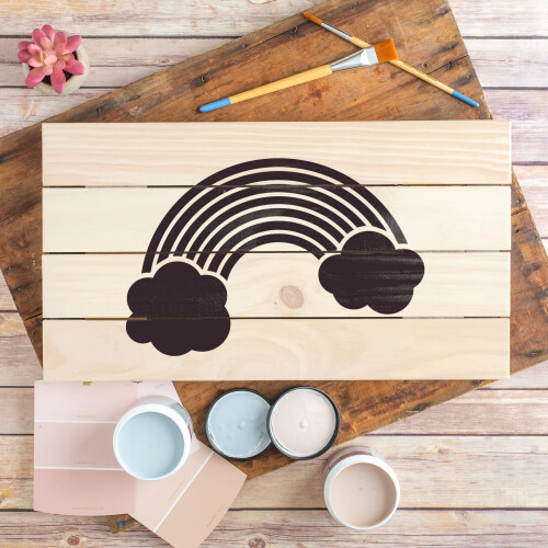 Rainbow Stencil - Rainbow Baby Stencil 2
