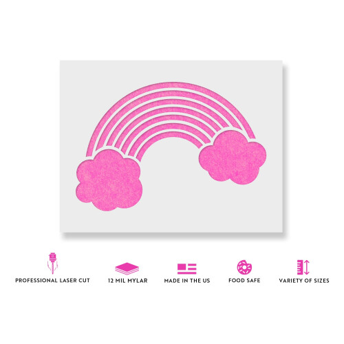 Rainbow Stencil - Rainbow Baby Stencil 1