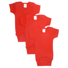 Bambini Red Bodysuit Onezies (paket med 3)