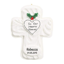 Ornamente memoriale personalizate 2024 - ntotdeauna n inimile noastre ornament Cross Ornament Angel Watch Outdoor Christmas Angel Ornament Orna