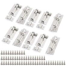 LDEXIN 10Pcs 50mm/2" Fechadura de Porta Janela Deslizante de Aço Inoxidável