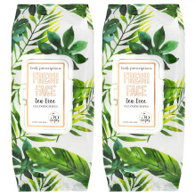 Body Prescriptions Make-up Remover Wipes 2-Pack, 100 Gezichtsdoekjes voor Make-up, Mascara en Vuil