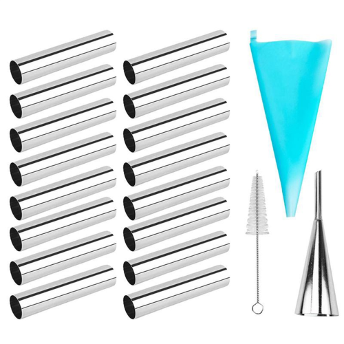 19PCS Cannoli Tubes Forms Set