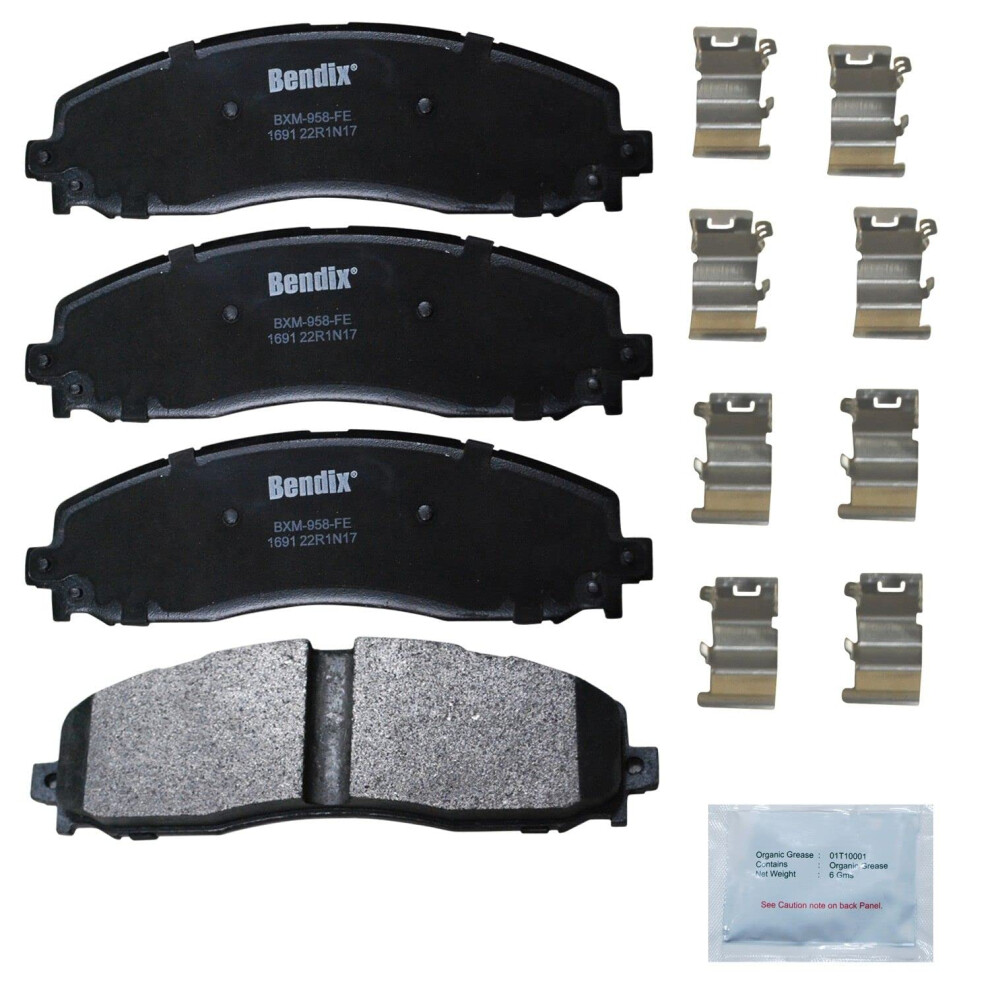 Bendix Priority1 Cfm1691 Semi-Metallic Rear Brake Pads For Ford F-250 Super Duty 2022-2013 F-250 Super Duty 2024 F-350 2016-2013 F-350 Super Duty 2 887243300162