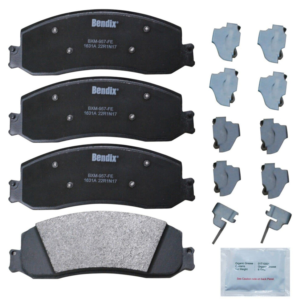 Bendix Priority1 Cfm1631a Semi-Metallic Front Brake Pads For Select Models Ford F-250 F-250 Super Duty F-350 F-350 F-450 Lobo 887243300124