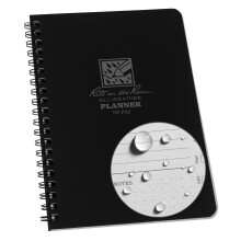 Rite in the Rain All Weather Weekly Planner udateret side-spiral 4-5/8 """" X 7 """" (Nr. P52) Sort